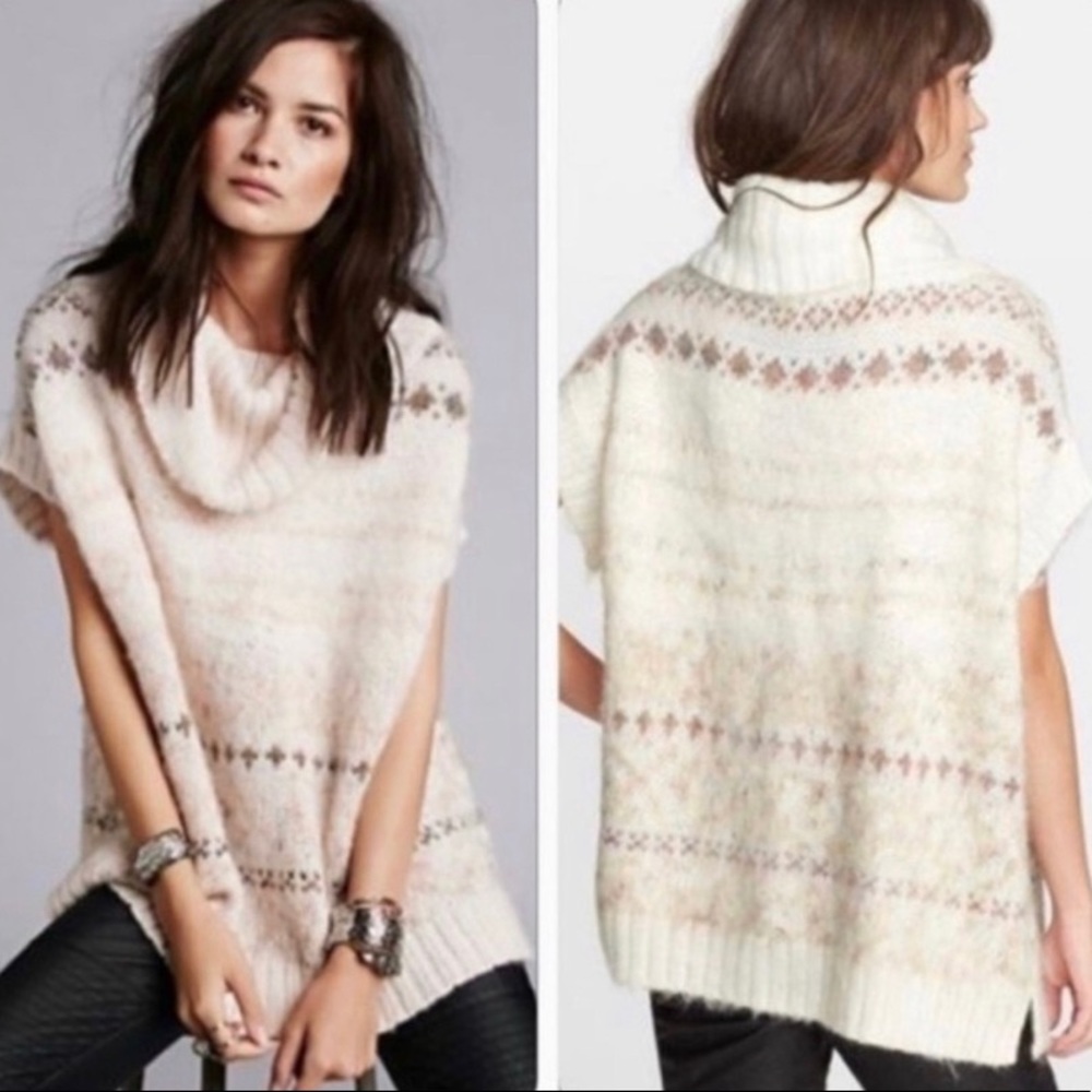 Free People Snow Bunny Wool/Alpaca Cowl-Neck Cozy